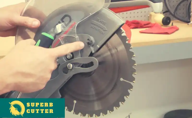Step 1 of how to change a miter saw blade