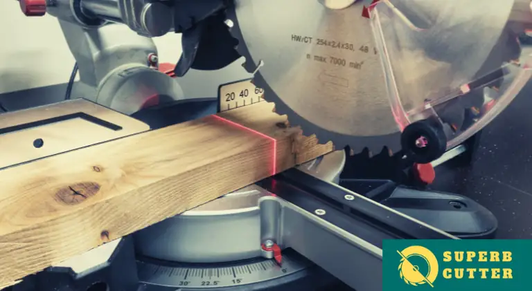 accurate laser guided cutting on a miter saw